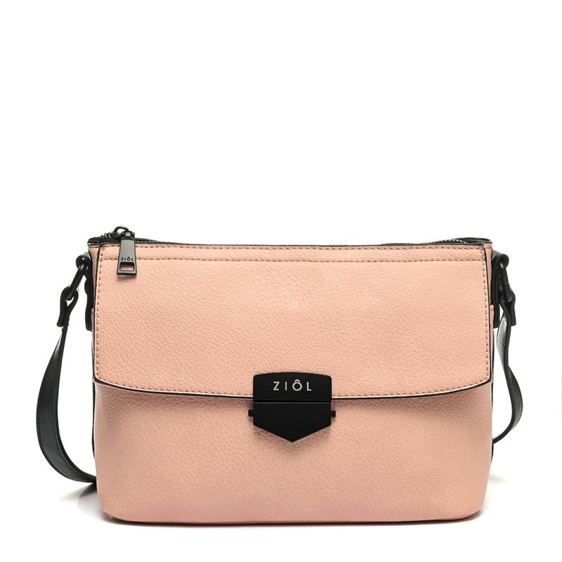ZIOL - Cartera bandolera con tapa pequeña elara rosado claro