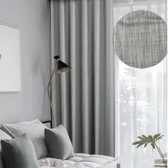 GENERICO - PACK DE CORTINA BLACKOUT MAS VISILLO 140X220 GRIS