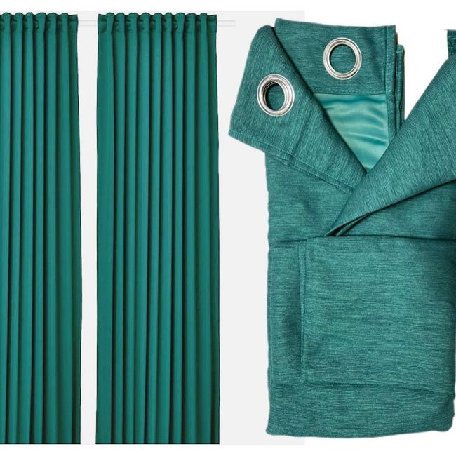 GENERICO - CORTINA 2 PAÑOS CON RELIEVE 140X230  VERDE