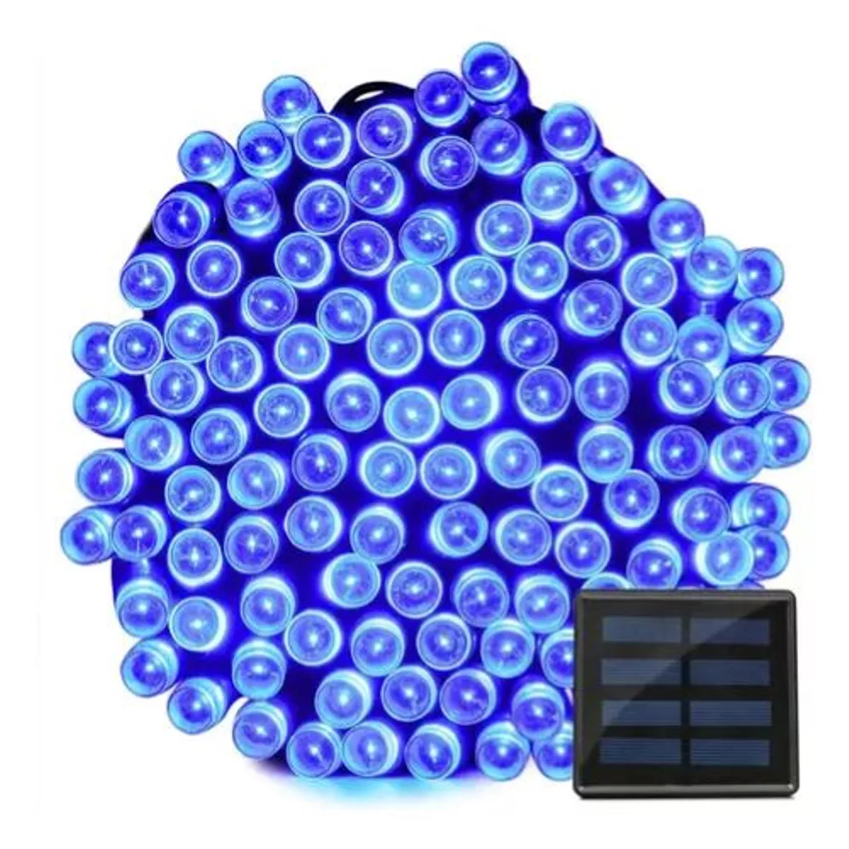 GENERICO - Guirnalda De Navidad 100 Led Solar De 10 Metros azul