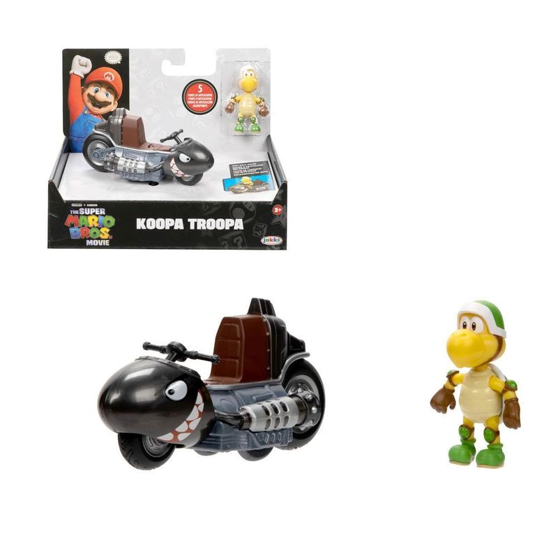 NINTENDO - FIGURAS CON VEHICULO SUPER MARIO MOVIE 6CM-KOOPA TROOPA