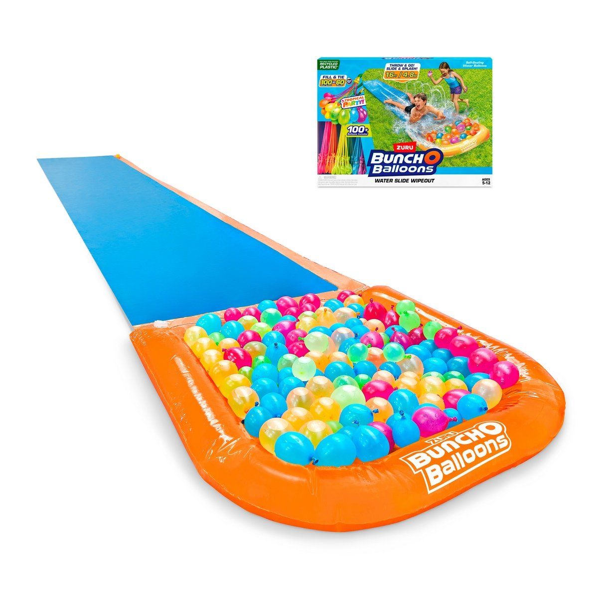 ANSALDO - Deslizador de agua Bunch O Balloons con 3 boquillas rápidas