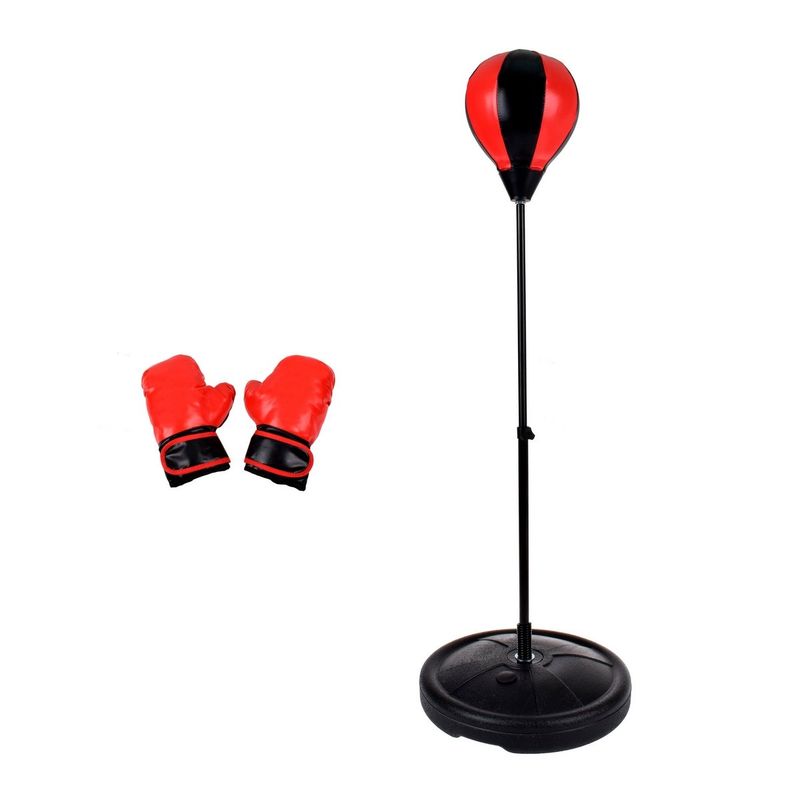 ANSALDO - SET DE BOXEO PUSHING BALL CON BASE Y GUANTES