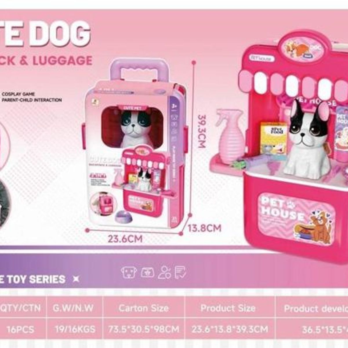 GENERICO - Maleta 3 En 1 Cuidados Mascota cachorro Pets Hospital