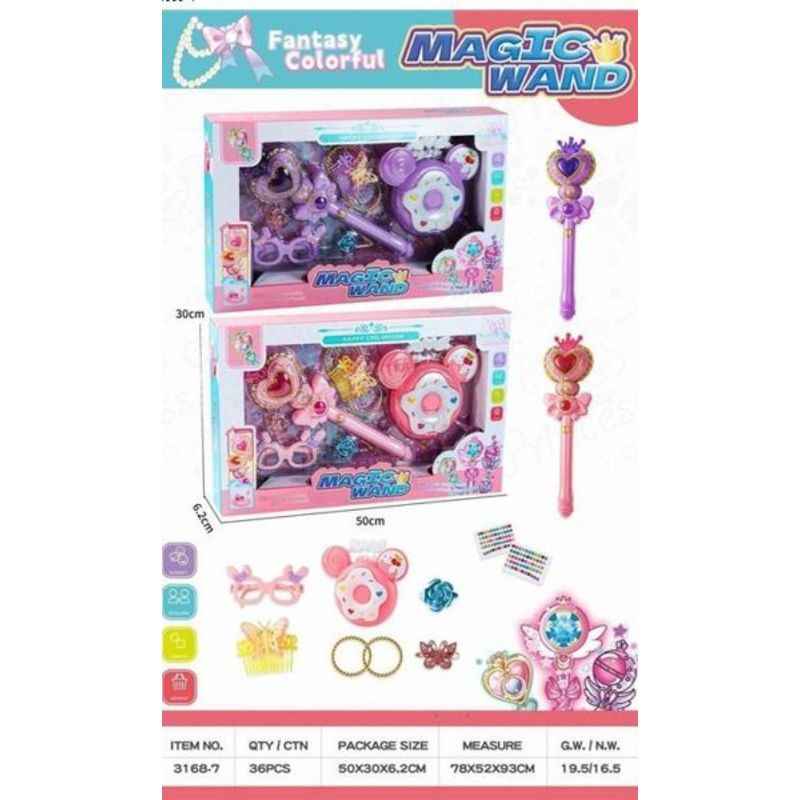 GENERICO - SET JUEGO Y ACCESORIOS MAGIC WAND VIOLETA