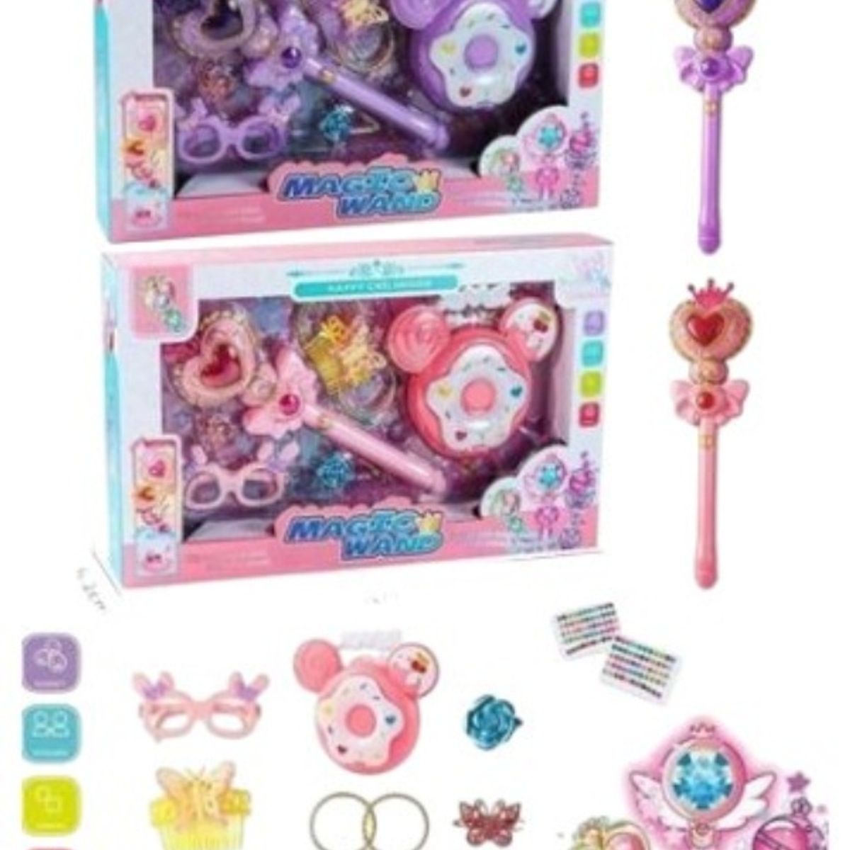 GENERICO - SET JUEGO Y ACCESORIOS MAGIC WAND ROSA