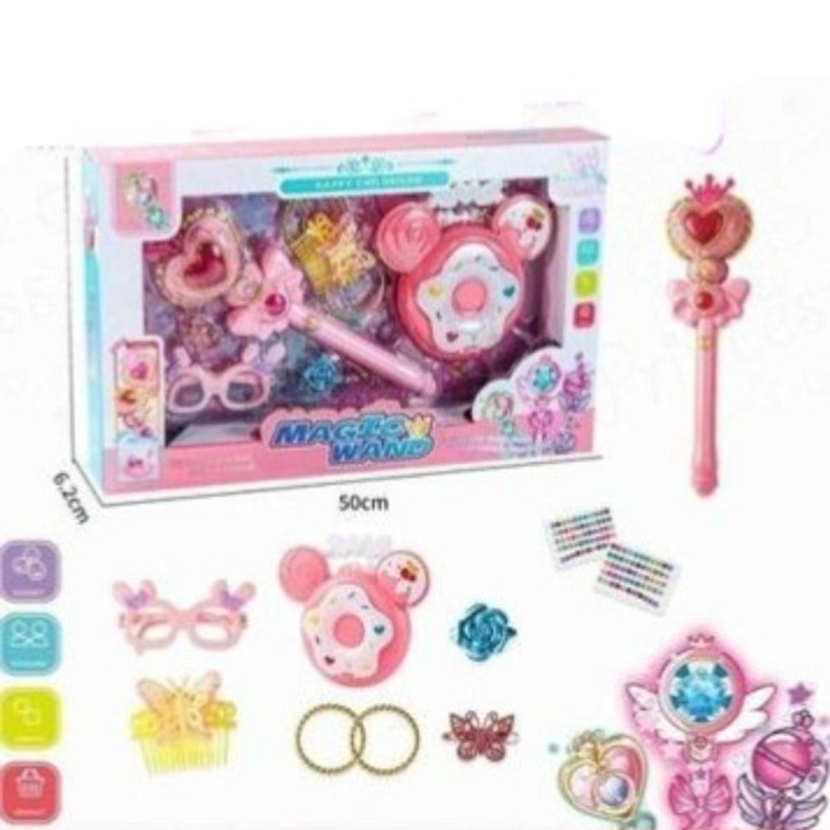GENERICO - SET JUEGO Y ACCESORIOS MAGIC WAND ROSA