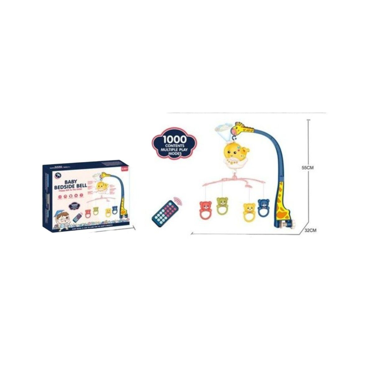 GENERICO - Móvil De Cuna Musical Sonajero Bebé Proyector Luz - Control