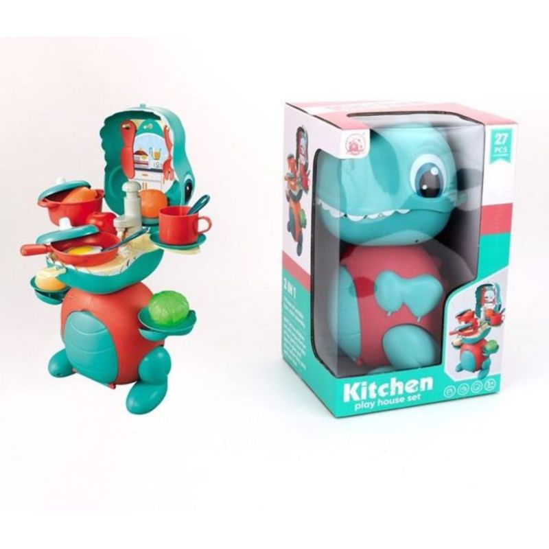 GENERICO - JUEGO DE COCINA DINO PLAY HOUSE TURQUESA