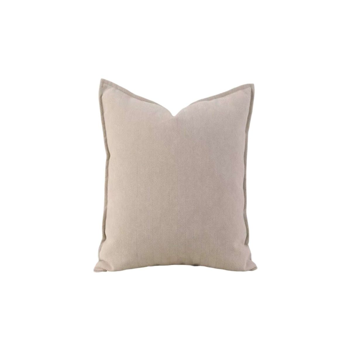 GENERICO - JUEGO DE 2  FUNDAS CHENILLE LISO 45 x 45 cm BEIGE