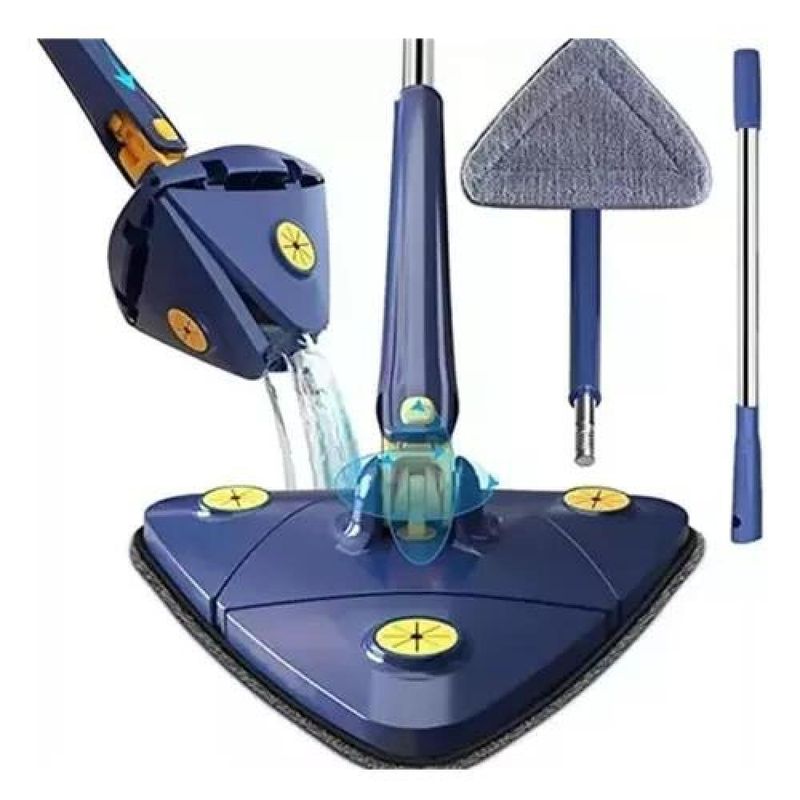GENERICO - Mopa trapeador gira 360° triangular escurridor automático azul