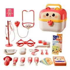 GENERICO - Juego De Doctor Rosa Para Niños 46 Pcs Kit De Juego De Rol Niños