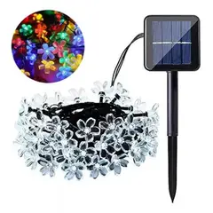GENERICO - Luces Solares Guirnalda Navidad Flor Multicolor 6 Metros colores