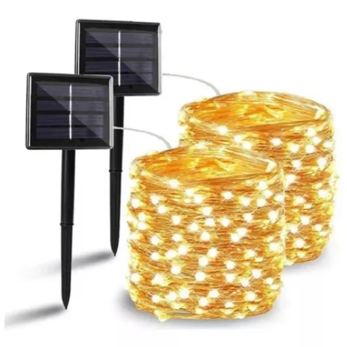 Guirnalda 100 Led Alambre Hada 10m Calida Solar *2 unidades, marca GENERICO - Foto Principal