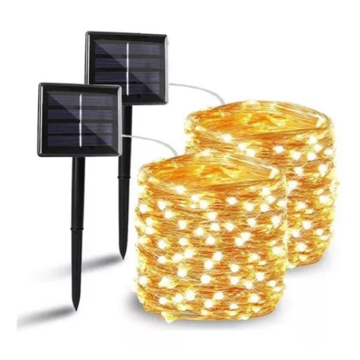 Guirnalda 100 Led Alambre Hada 10m Calida Solar *2 unidades, marca GENERICO - Foto Principal