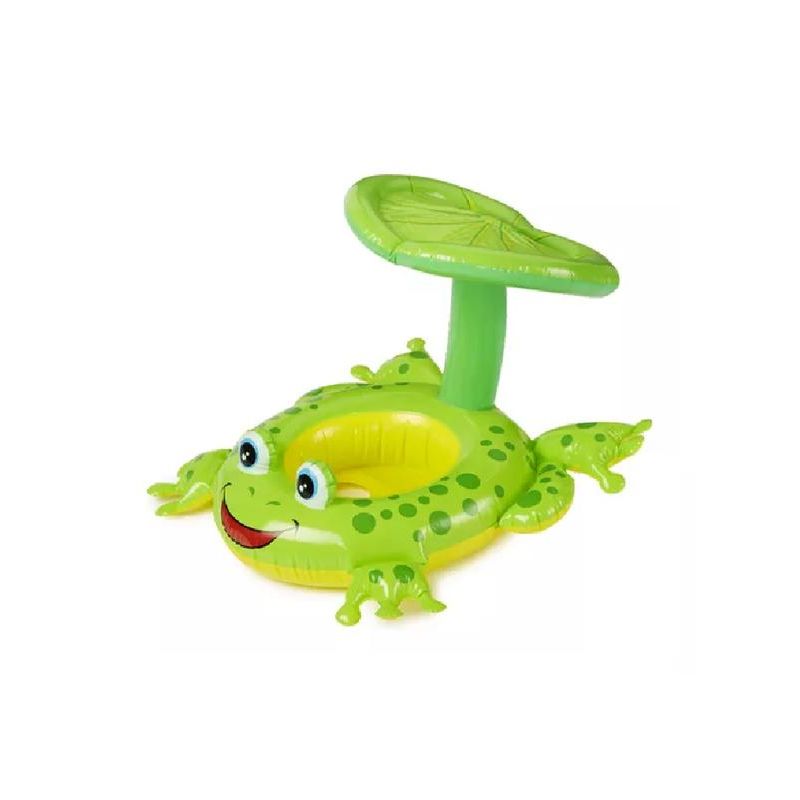 GENERICO - Flotador con techo rana inflable bebés 6-24 m verde