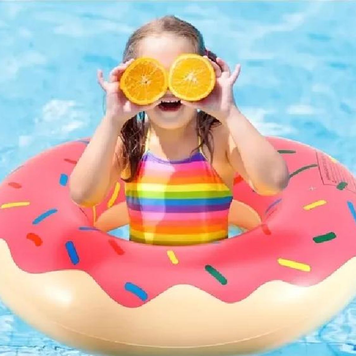 GENERICO - Flotador dona donuts rosado