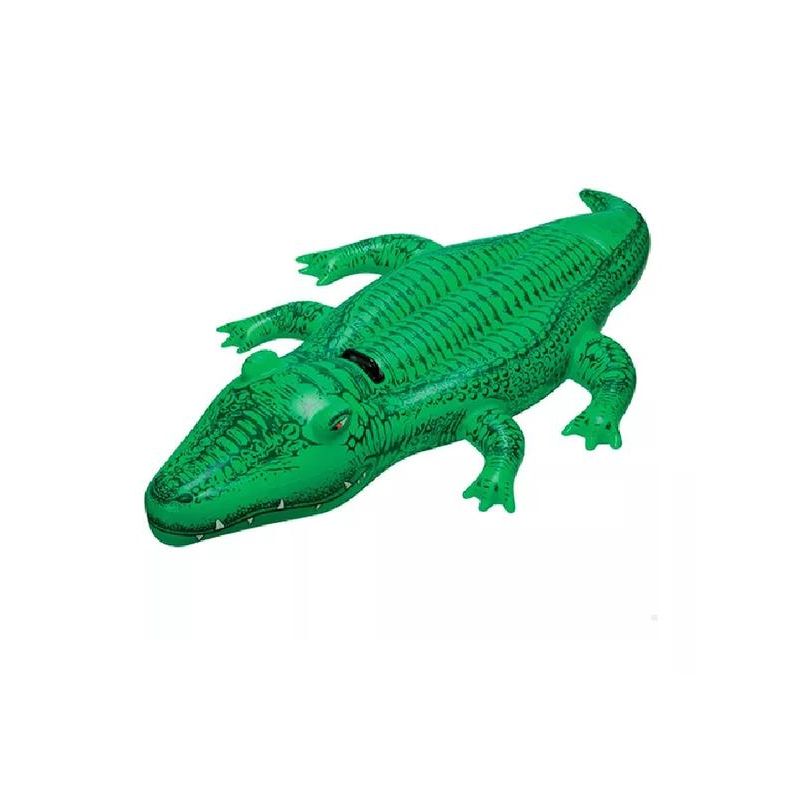 GENERICO - Inflable de lagarto montable verde