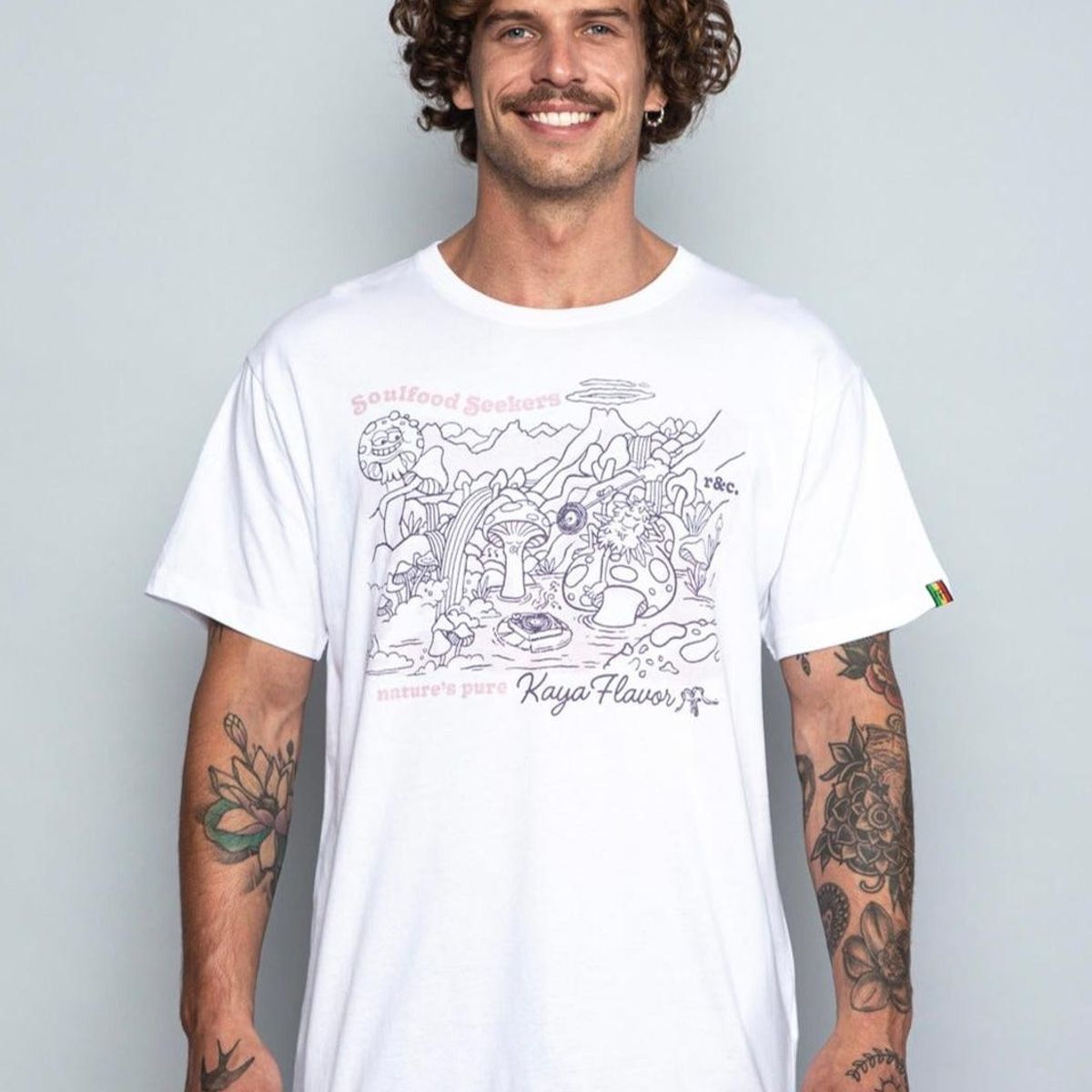 KAYA UNITE - Polera Hombre Flavor White Peach