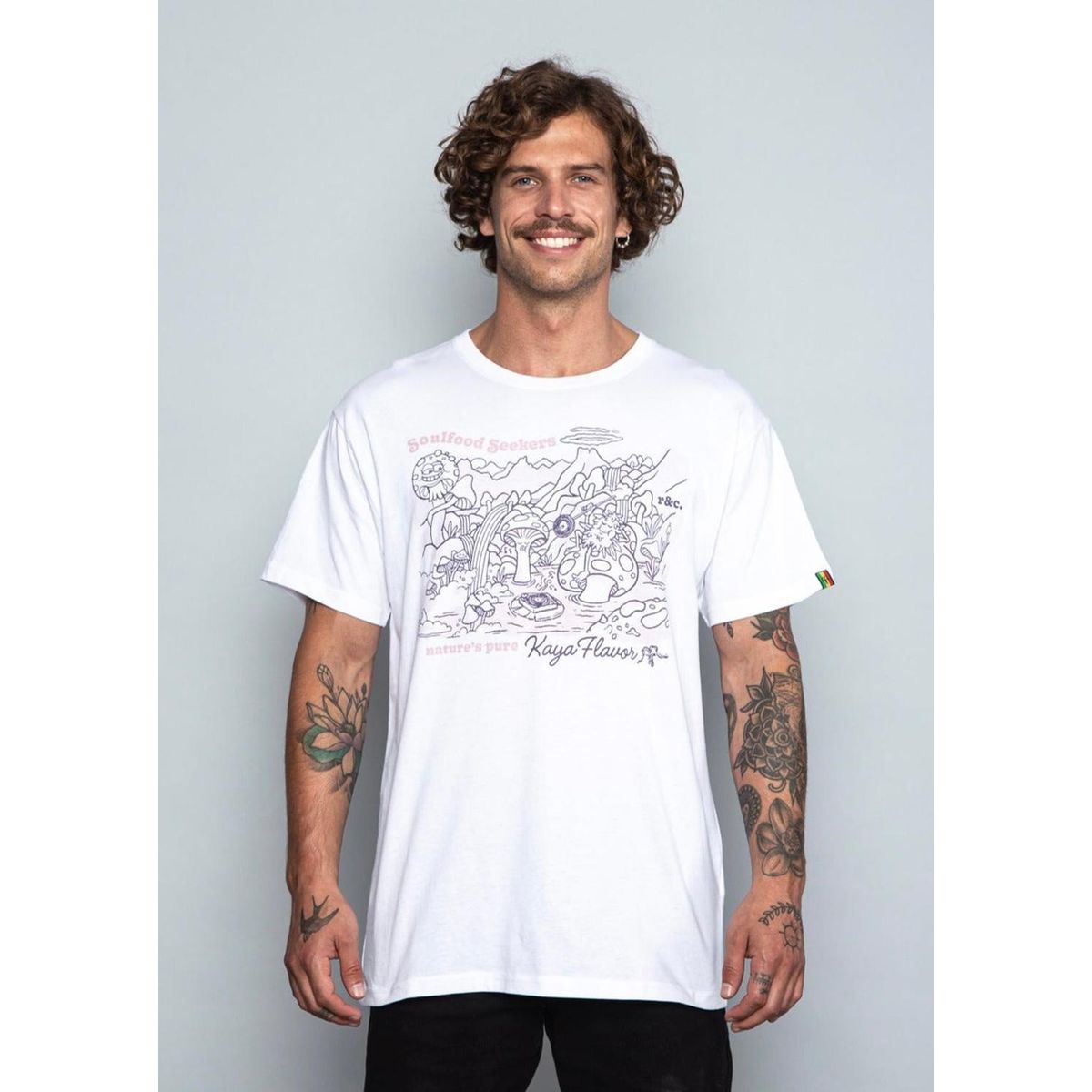 KAYA UNITE - Polera Hombre Flavor White Peach