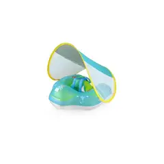 GENERICO - Flotador bebé con protección solar para piscina con toldo celeste