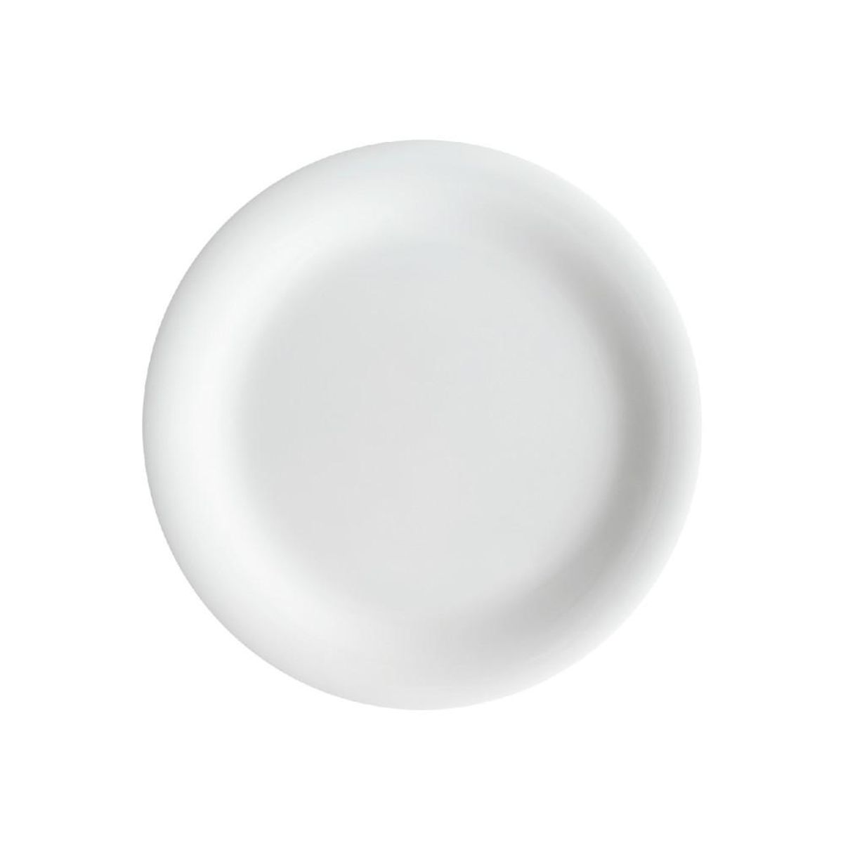 GENERICO - SET DE 6 PLATOS DE MELAMINA REDONDO BORDE ANCHO BLANCO 14 CM