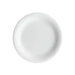 GENERICO - SET DE 6 PLATOS DE MELAMINA REDONDO BORDE ANCHO BLANCO 14 CM