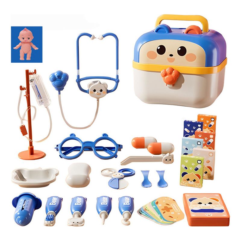 GENERICO - Juego De Doctor Azul De Simulación-maletin Medico Juguete 46pzs