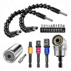 GENERICO - Dado Universal Llave De Tubo Y 105° 18pcs Angular Adaptador