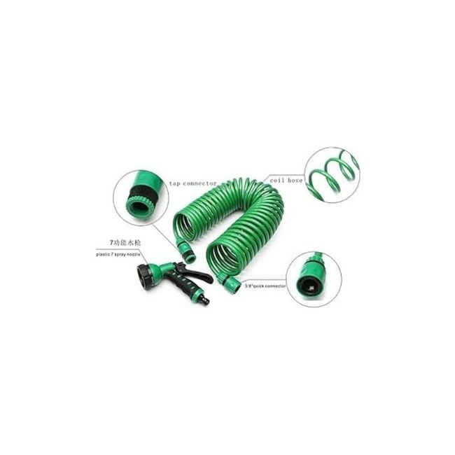 UNIVERSAL - Manguera de Jardín de Bobina Riego de 30 Metro, Resistente a la Corrosión