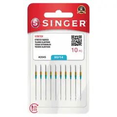 SINGER - Aguja 2045 90/14 (Punta bola), set 10 unidades