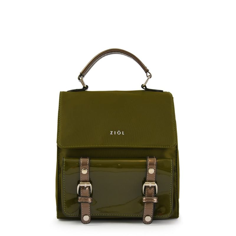 ZIOL - Mochila con tapa pequeña kylie verde oliva