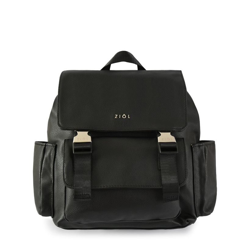 ZIOL - Mochila con tapa mediana samara negro