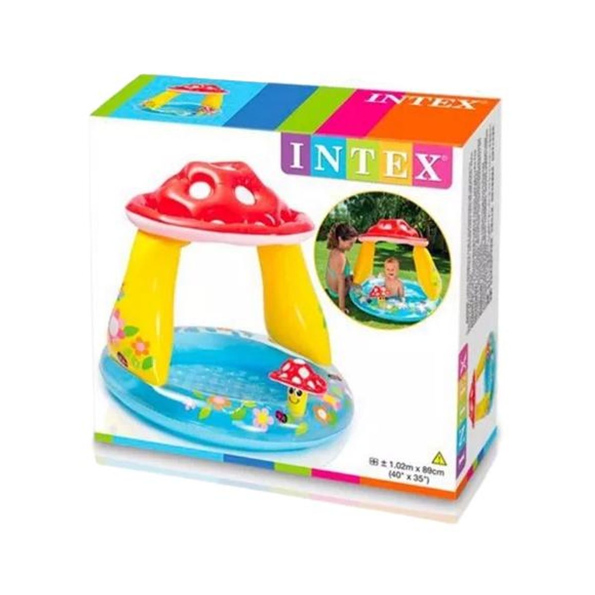 GENERICO - Piscina inflable champiñón multicolor