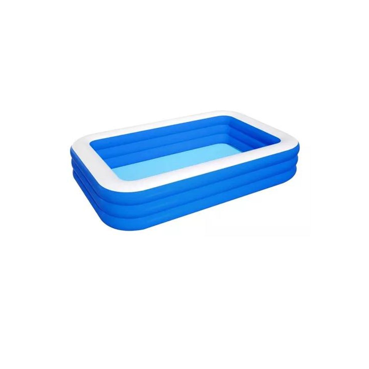 GENERICO - Piscina inflable rectangular + inflador 150x105x50 cm azul