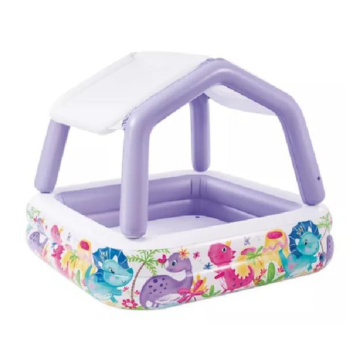 GENERICO - Piscina infantil inflable con techo removible Intex púrpura
