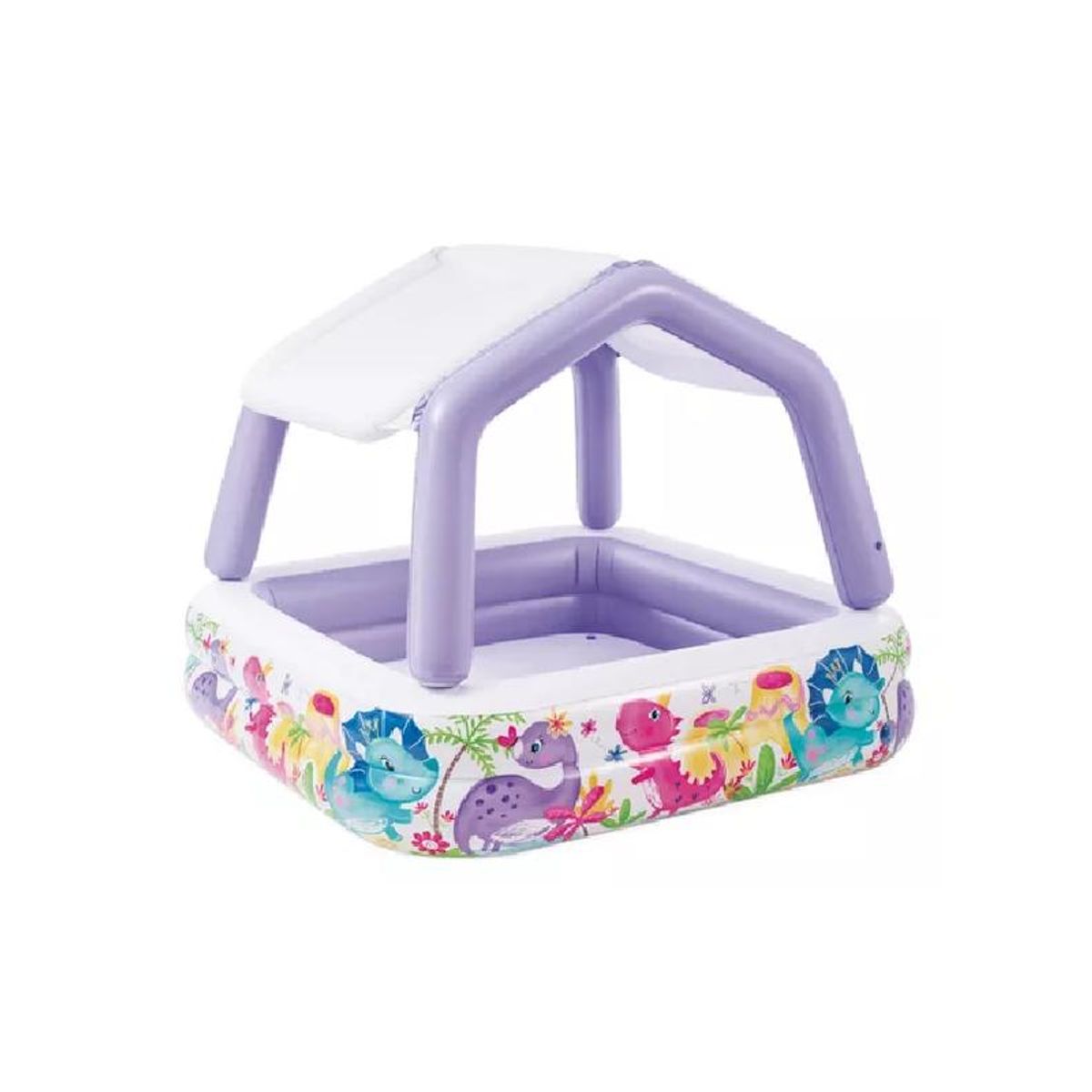 GENERICO - Piscina infantil inflable con techo removible Intex púrpura