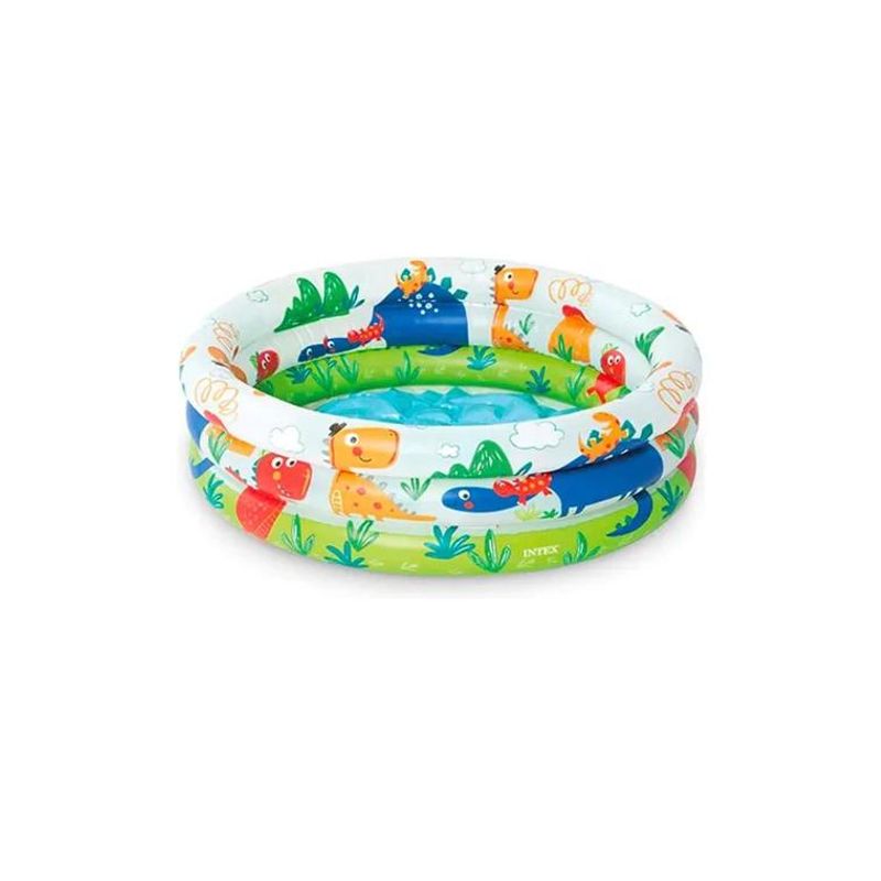 GENERICO - Piscina inflable redonda dinosaurio multicolor