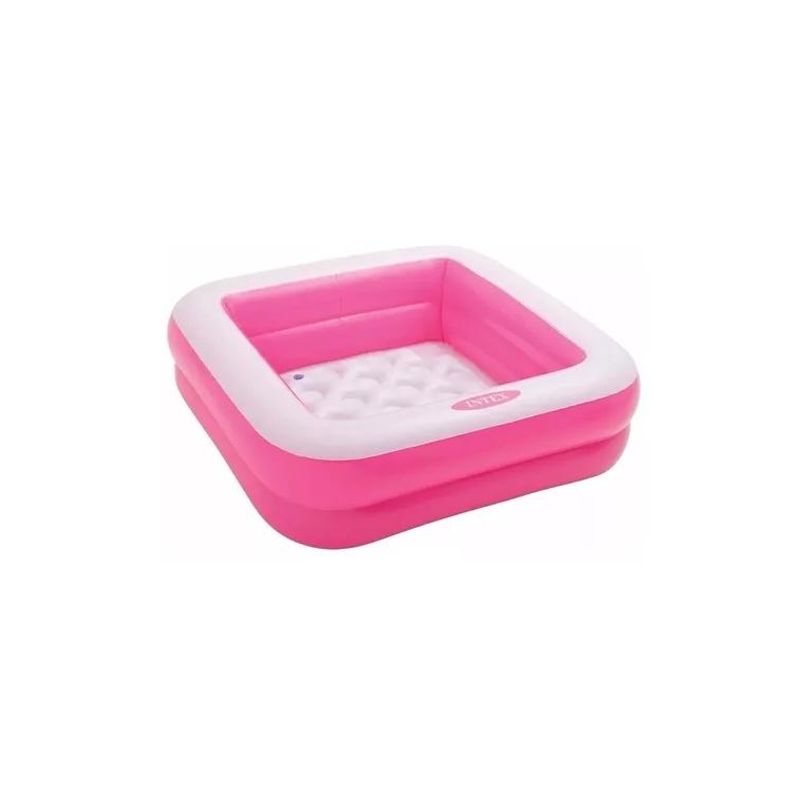 GENERICO - Piscina inflable cuadrada rosada