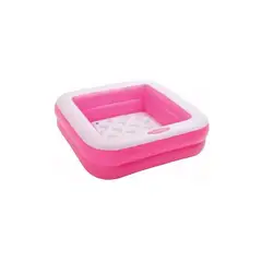 GENERICO - Piscina inflable cuadrada rosada