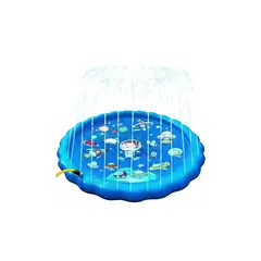 GENERICO - Alfombra de agua tipo fuente piscina 17 m para niños azul