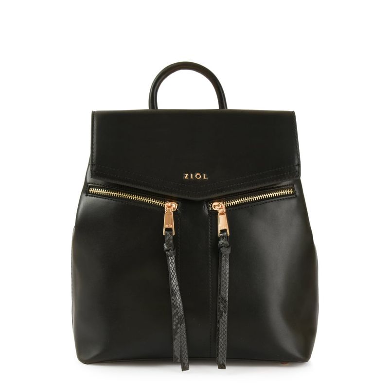 ZIOL - Mochila con tapa pequeña alanis negro