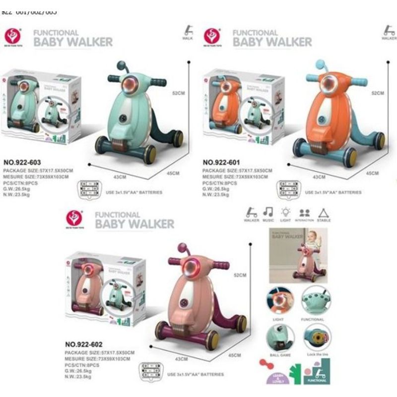 GENERICO - Andador Caminador Para Bebe Musical Caminador Juguetes Interactivos verde