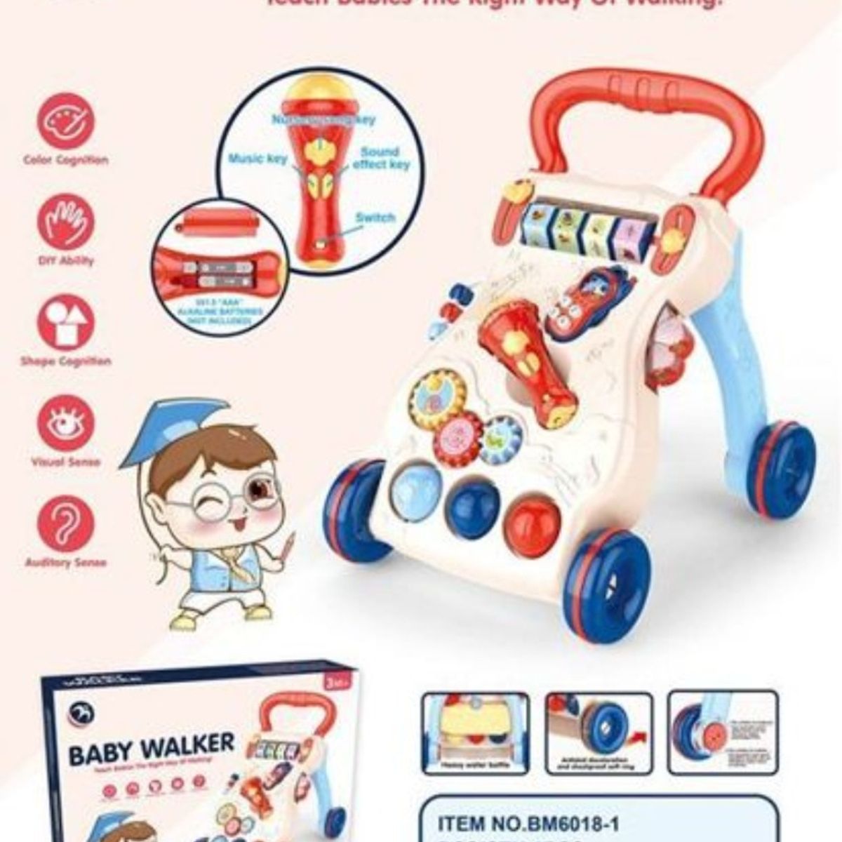 GENERICO - Andador Caminador Para Bebe Musical Caminador Juguetes Interactivos