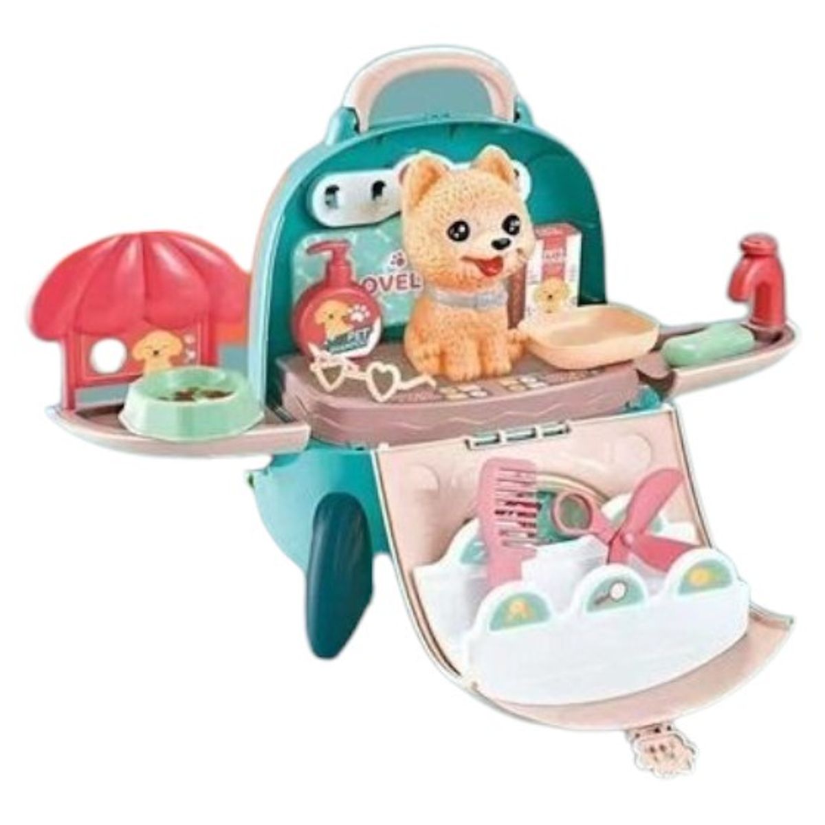 GENERICO - mini maleta transportador pet house celeste 20pcs