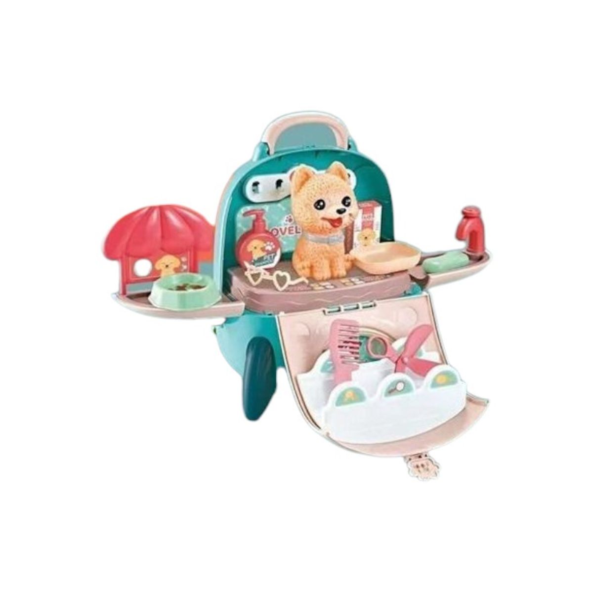 GENERICO - mini maleta transportador pet house celeste 20pcs