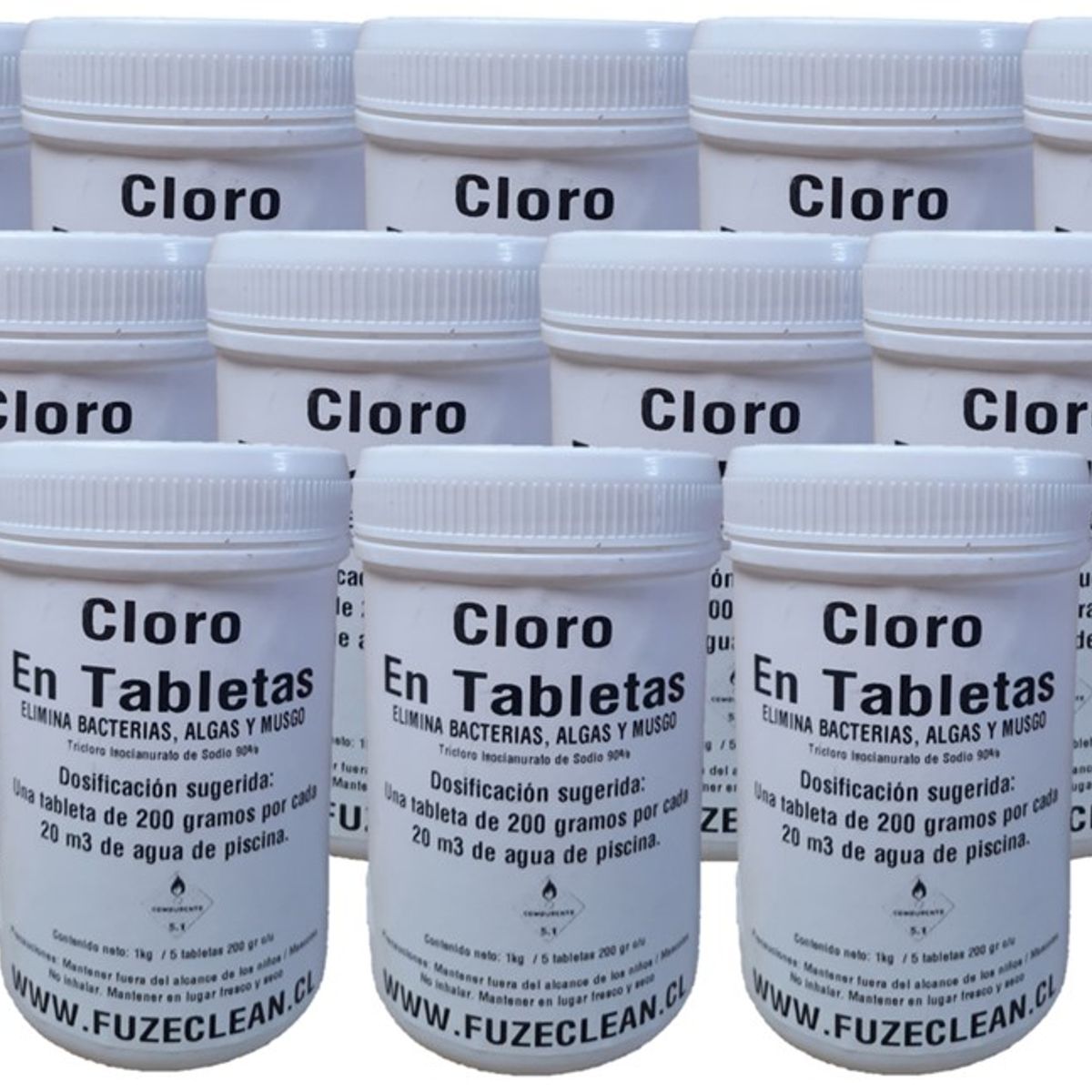 GENERICO - Cloro Tableta pack 12kg ( 60 tabletas)