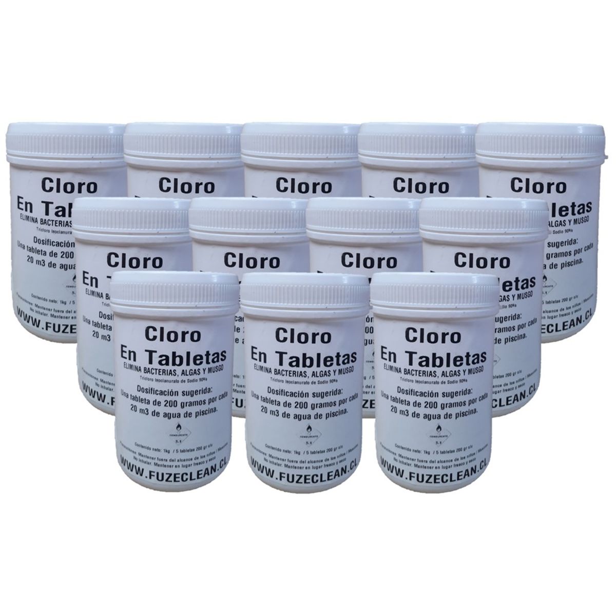 GENERICO - Cloro Tableta pack 12kg ( 60 tabletas)