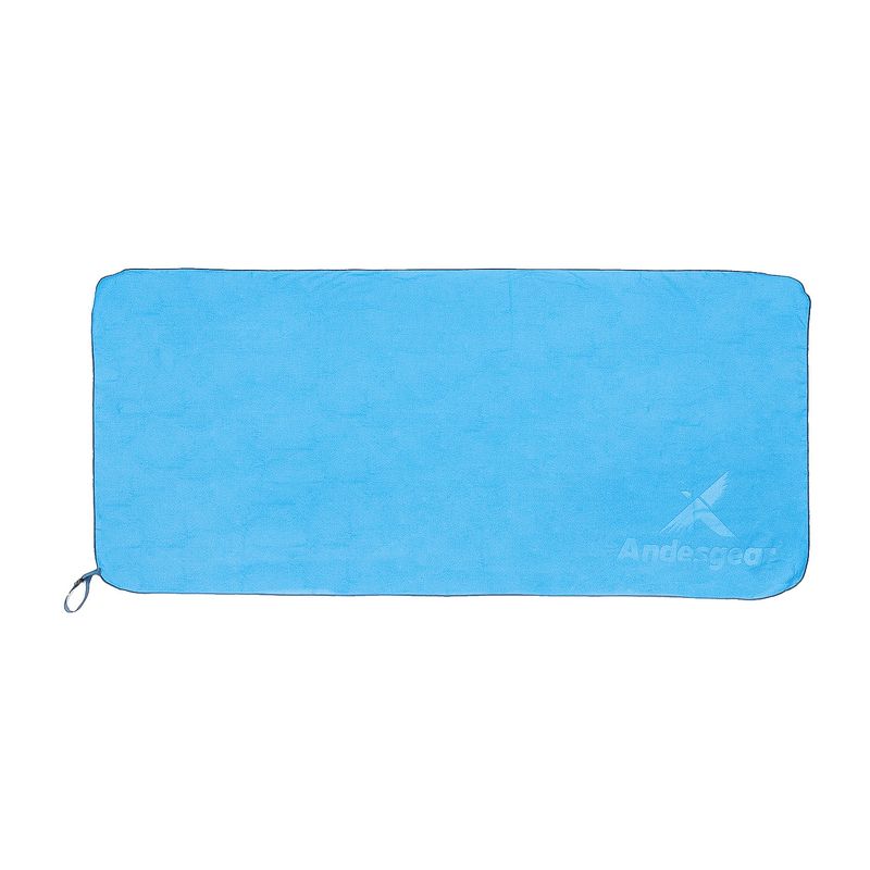 ANDESGEAR - Toalla Unisex Super Dry Light Estuche M Azul Andesgear
