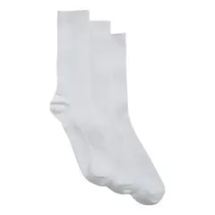 GAP - Pack 3 Calcetines Crew Unisex Adulto Blanco